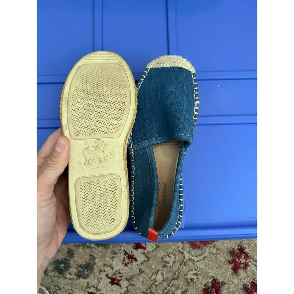 Sea Star Beachwear Girl Blue Beachcomber Espadrille Casual Shoes Size 13